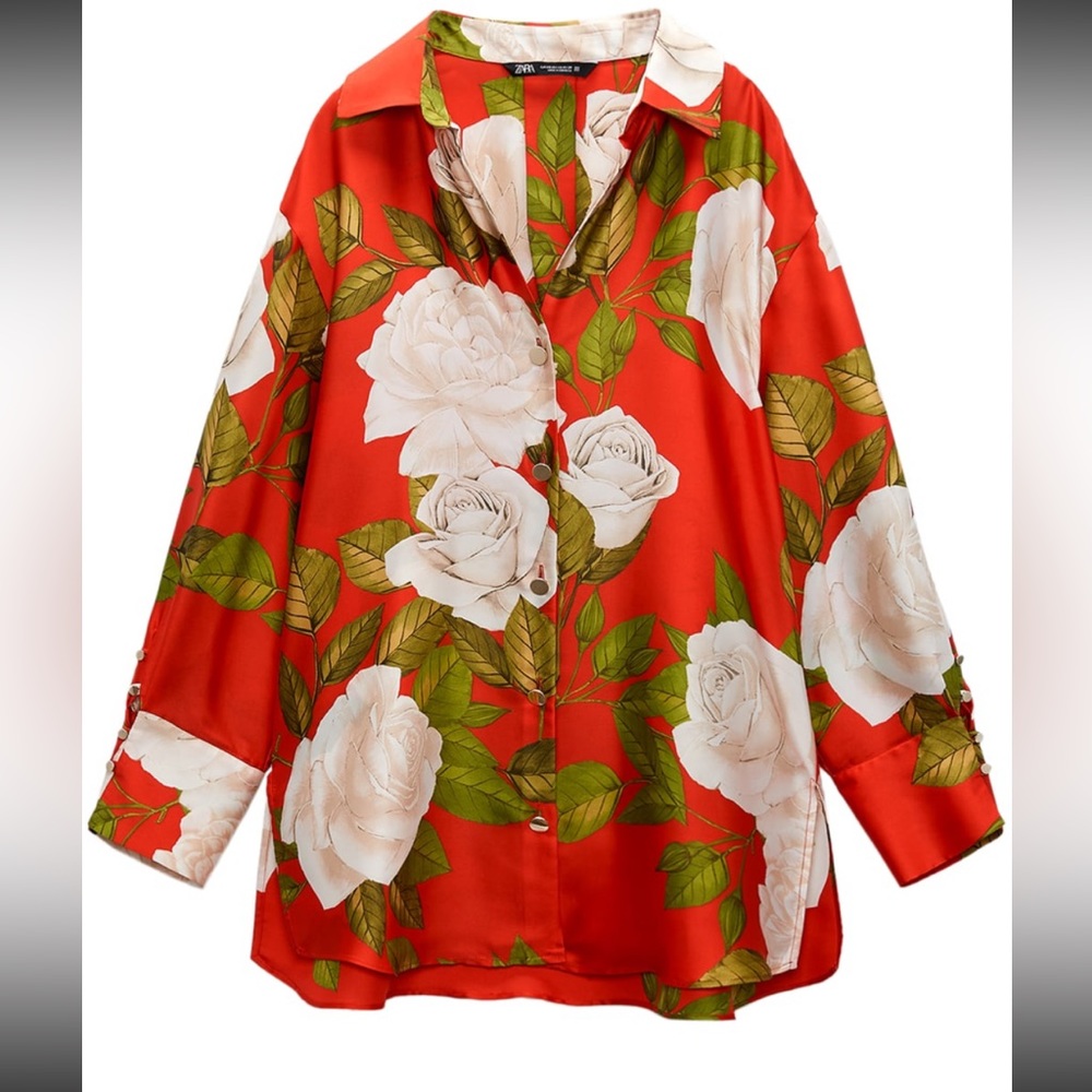 Zara printed long shirt